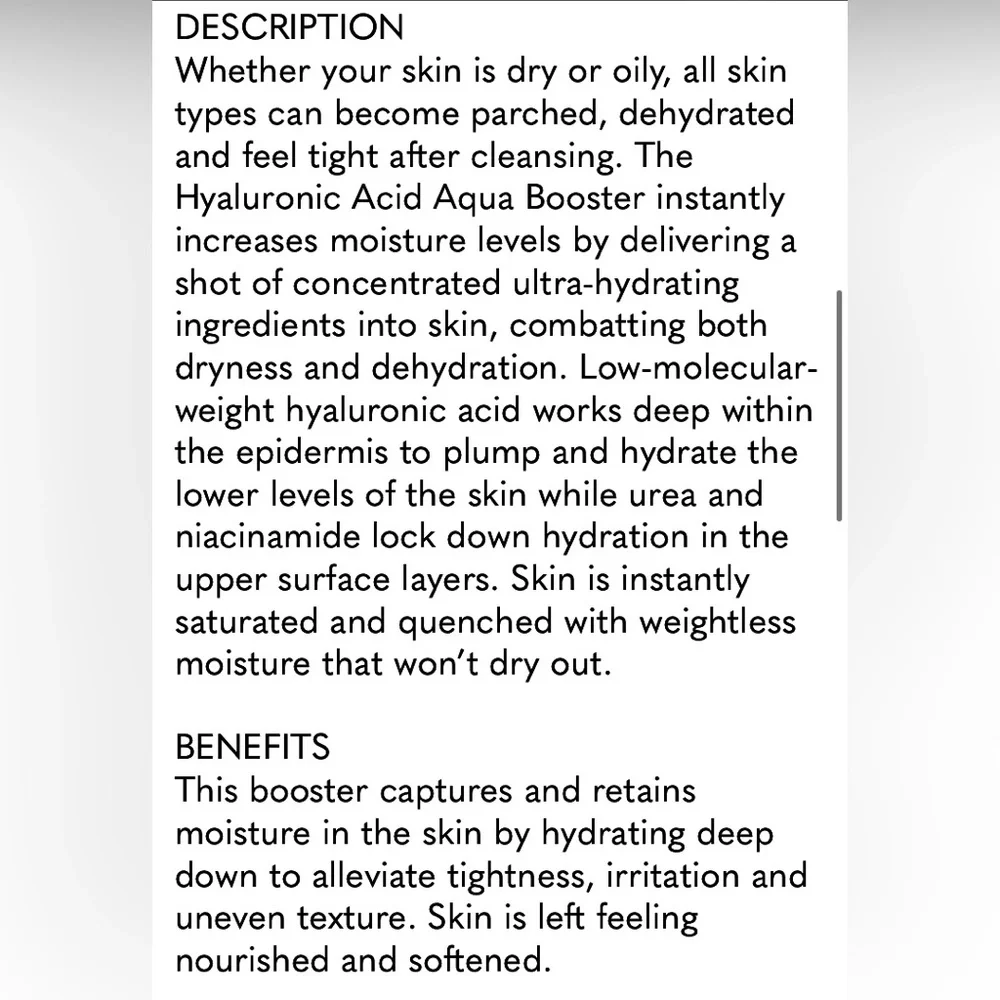 111SKIN Hyaluronic Acid Aqua Booster | Luxury Skincare | Plump Hydrate Skin NEW